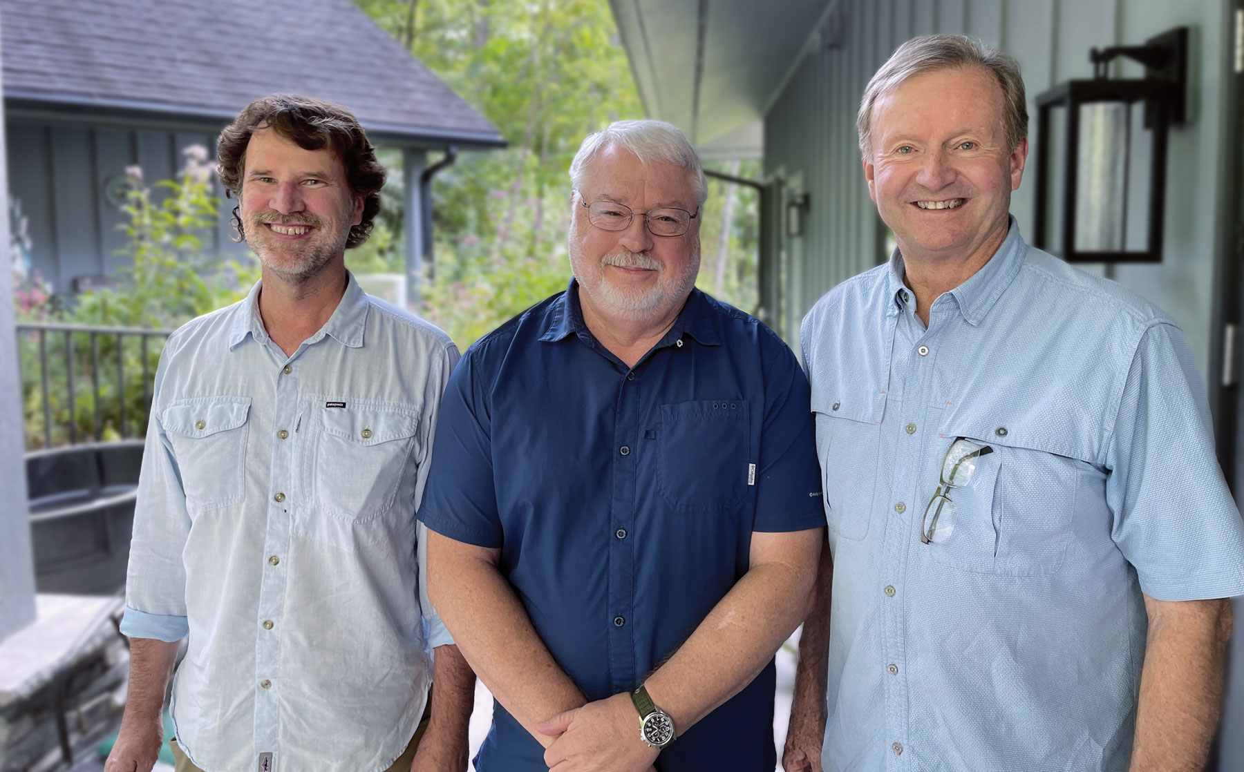 Steve Kemp, Kent Cave, and Terry Maddox were colleagues working together in the realms of GSMA and the National Park Service during an important period of growth for the association. The trio gathered in September 2022 to share memories of their experiences as GSMA prepared for its 70th year of service to the National Park Service in 2023. Provided by Great Smoky Mountains Association.