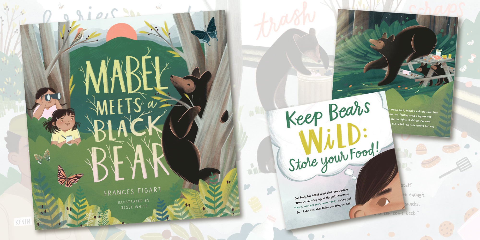 Mabel Meets a Black Bear book cover and interior pages