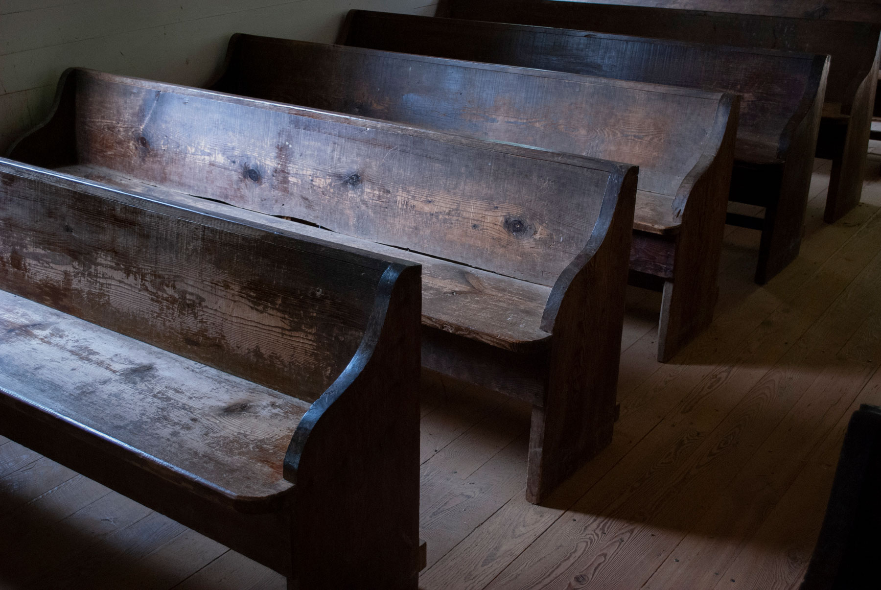 Cades Cove church pews. Provided by Maggie Gordon.