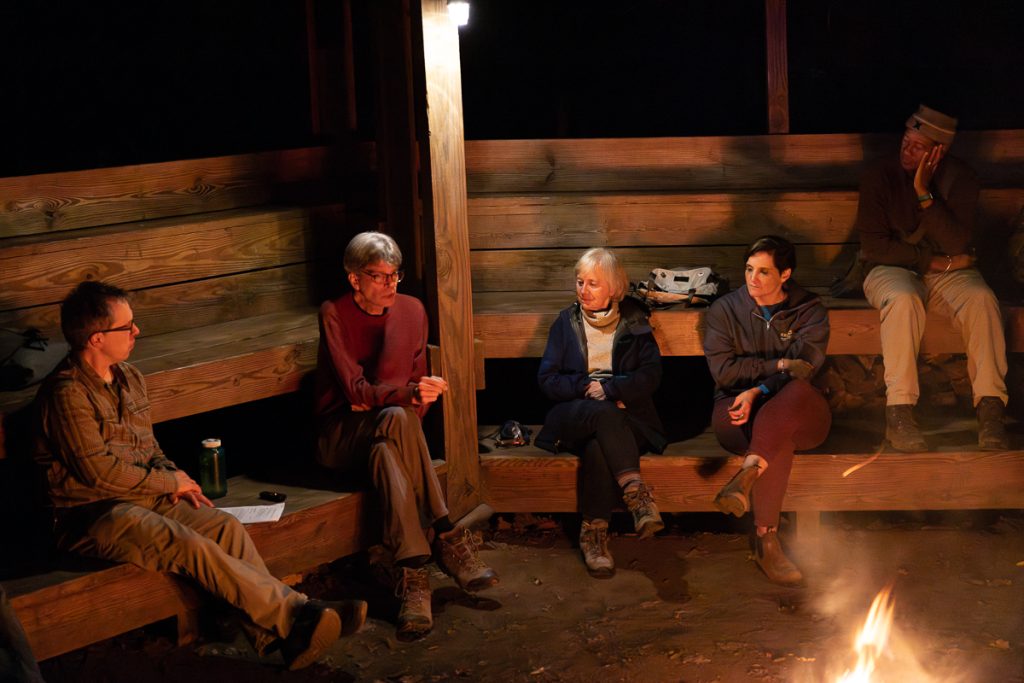 From left: Jeremy Lloyd, Richard Powers, Janet McCue, Annette Saunooke Clapsaddle, and Frank X Walker. Provided by Michele Sons.