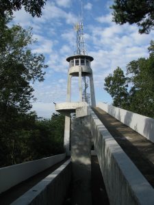 Look Rock has long been a place to get away from it all. Constructed in 1967, Look Rock Tower offers panoramic views of the Great Smoky Mountains, Tennessee Valley, and Cumberland Plateau. It also serves as an air quality monitoring site and holds park radio system equipment. Photo provided by Warren Bielenberg.